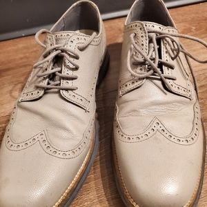 Cole Haan Men's Size 9.5 Gray Leather Oxford Wingtip Brogue Lace Casual